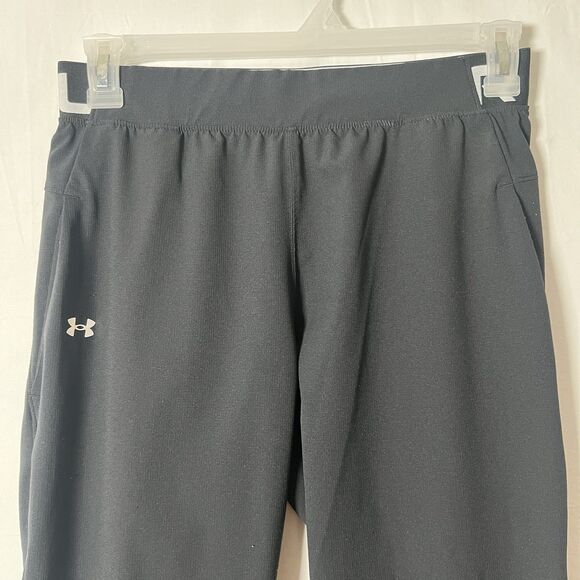 Under Armour Womens M Black Athletic Workout Training Pull on Lightweight Pants - Picture 4 of 10